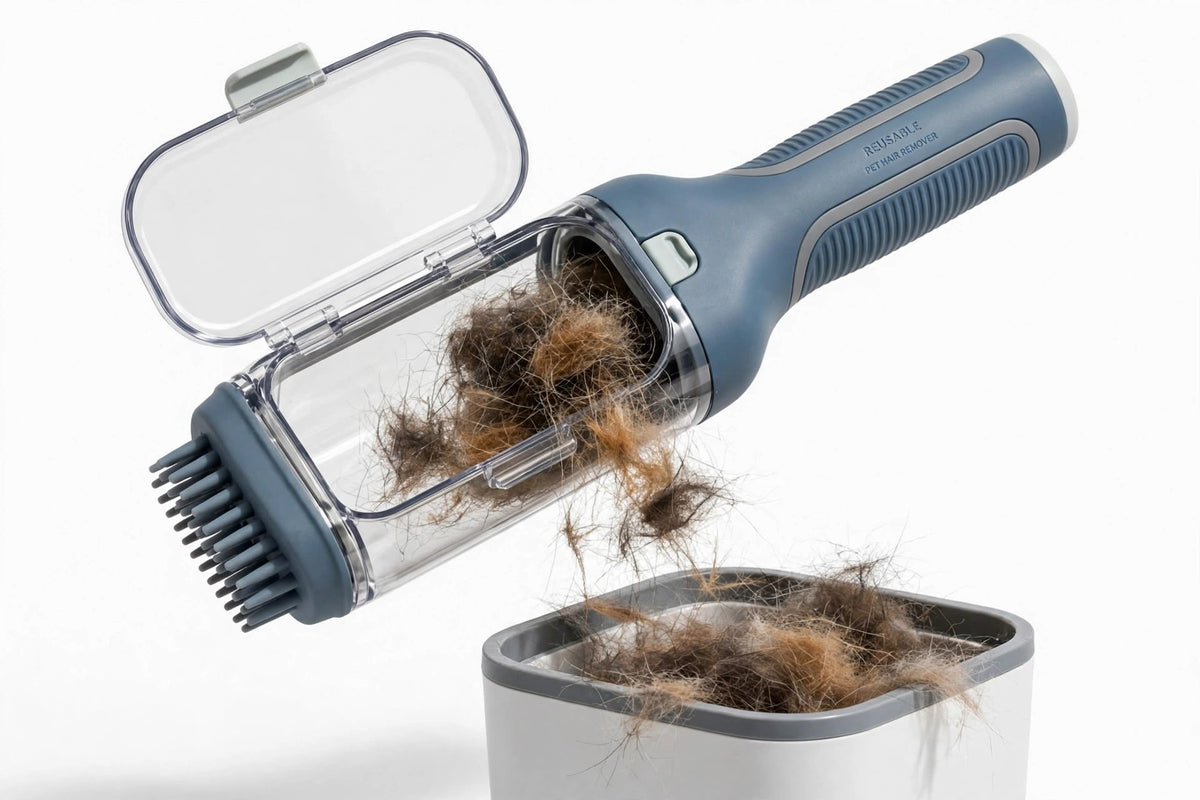 Reusable Pet Hair Remover – No Adhesive Roller Needed for Dogs & Cats
